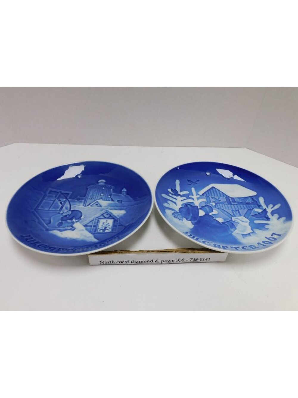 Bing and Grondahl 1961 Cobalt Blue Christmas Plate Denmark DW649